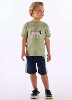 Up Baby - Conjunto Labrador Infantil Masculino Verde - UP BABY