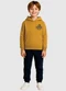 Malwee Kids - Conjunto League Football em Moletom Marrom - variação: Amarelo