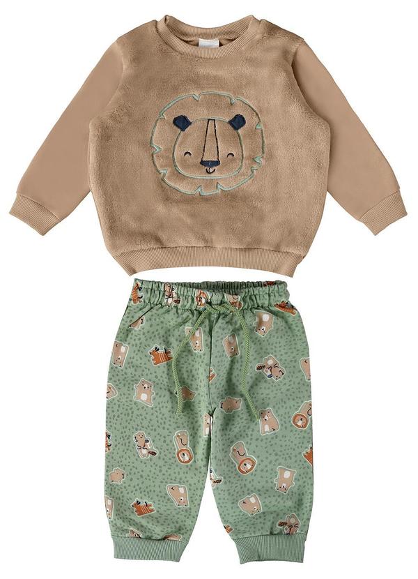 Malwee Kids - Conjunto Leãozinho Comfort Menino Marrom