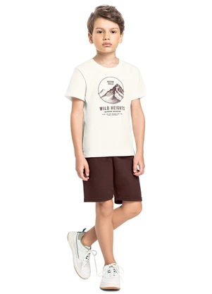 Bee Loop - Conjunto Little Peak Bermuda Branco - BEE LOOP