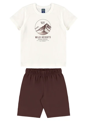 Bee Loop - Conjunto Little Peak Bermuda Branco - BEE LOOP