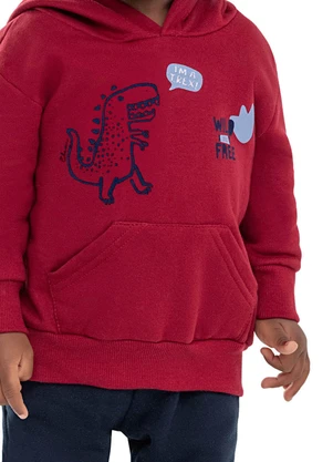 Elian - Conjunto Longo Bebê Menino T-Rex Vermelho - ELIAN