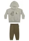 Elian - Conjunto Longo Bebê Menino T-Rex Vermelho - variação: Cinza