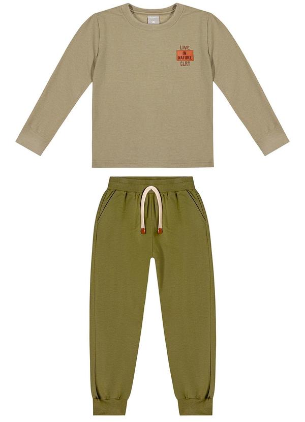 Colorittá - Conjunto Longo Infantil Menino com Bordado Verde