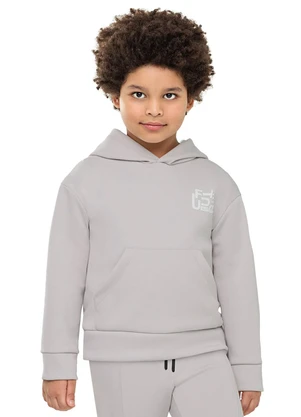 Colorittá - Conjunto Longo Infantil Menino com Capuz Cinza - COLORITTÁ