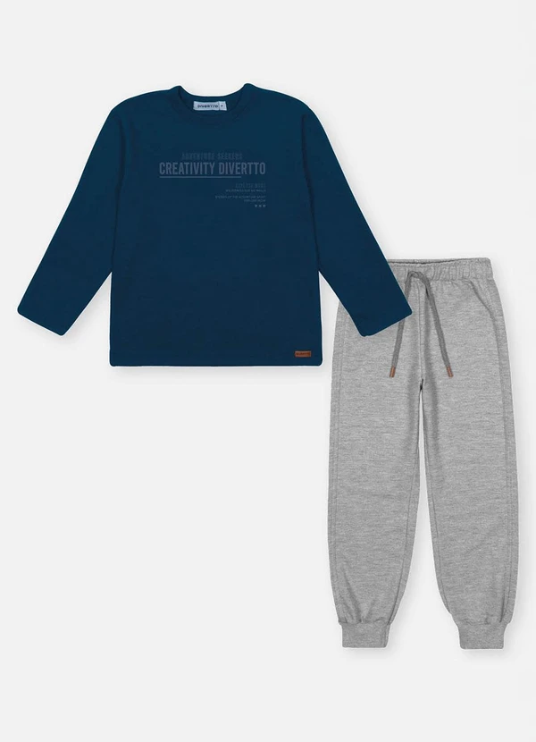 Abrange - Conjunto Longo Infantil Menino Creativity Azul 3