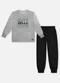 Abrange - Conjunto Longo Infantil Menino Dvtt Branco - variação: Cinza