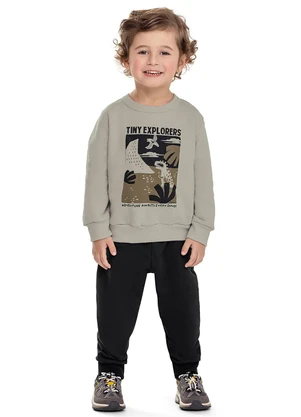 Elian - Conjunto Longo Infantil Menino Explorers Cinza - ELIAN