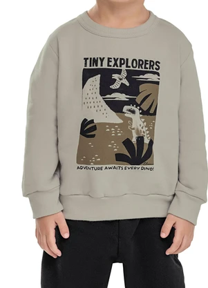Elian - Conjunto Longo Infantil Menino Explorers Cinza - ELIAN