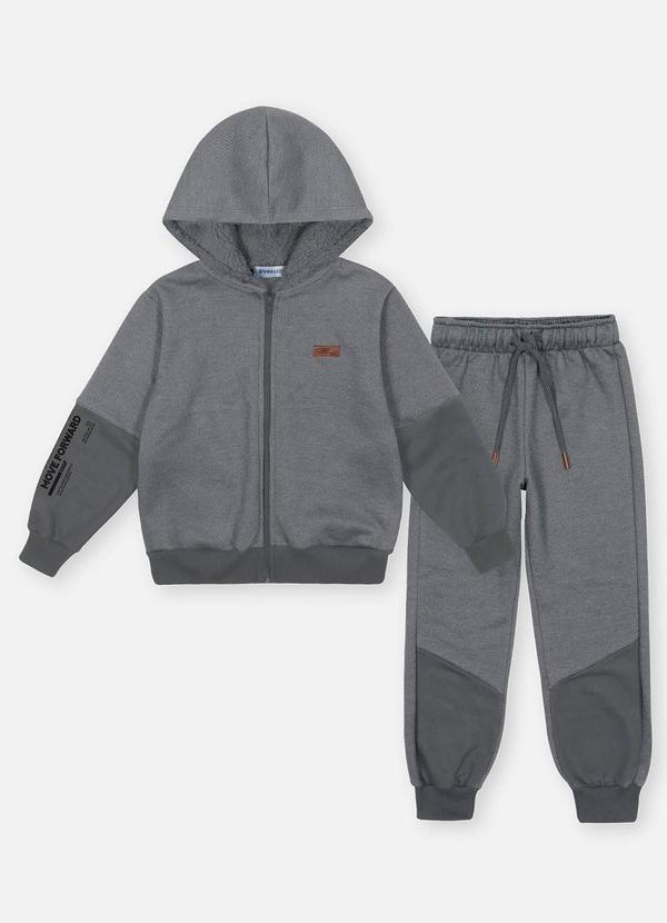 Abrange - Conjunto Longo Infantil Menino Move Cinza
