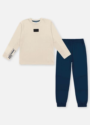 Abrange - Conjunto Longo Infantil Menino Move Forward Azul - ABRANGE