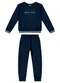 Colorittá - Conjunto Longo Infantil Menino Nautical Marrom - variação: Azul
