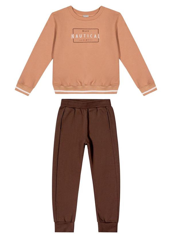 Colorittá - Conjunto Longo Infantil Menino Nautical Marrom 2