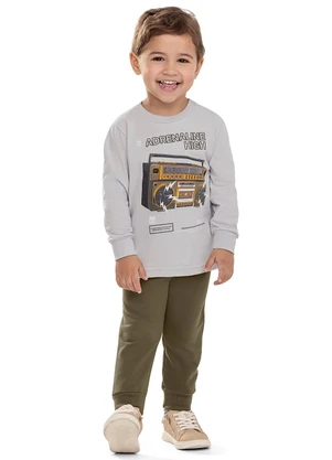 Elian - Conjunto Longo Infantil Menino Rádio Cinza - ELIAN