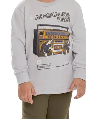 Elian - Conjunto Longo Infantil Menino Rádio Cinza - ELIAN