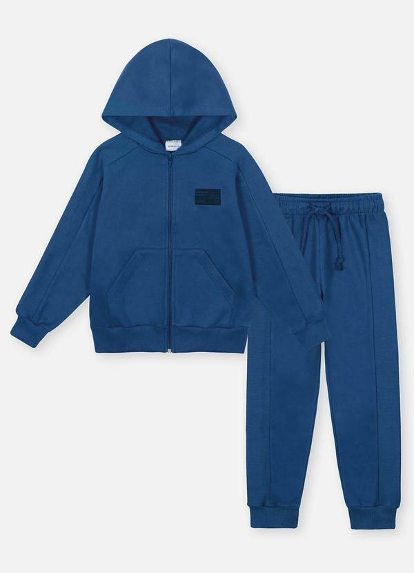 Abrange - Conjunto Longo Infantil Menino Squad Azul