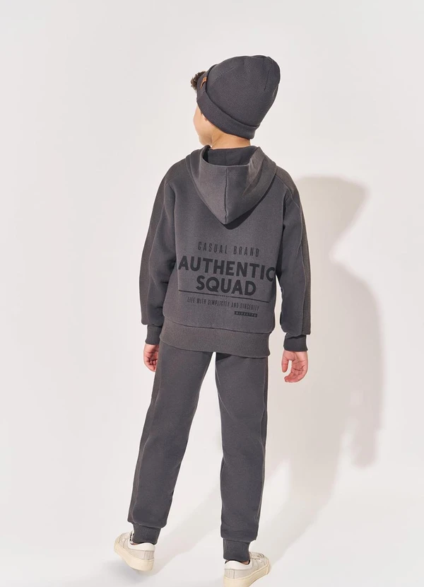 Abrange - Conjunto Longo Infantil Menino Squad Cinza 2