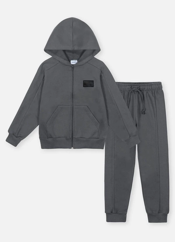 Abrange - Conjunto Longo Infantil Menino Squad Cinza 3