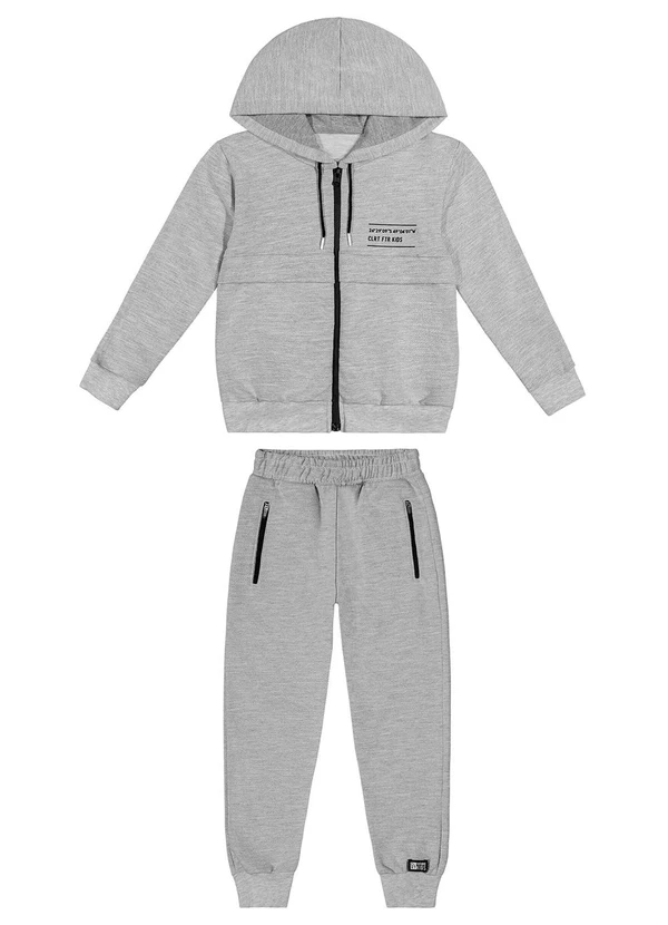 Colorittá - Conjunto Longo Infantil Menino Texturizado Cinza 2