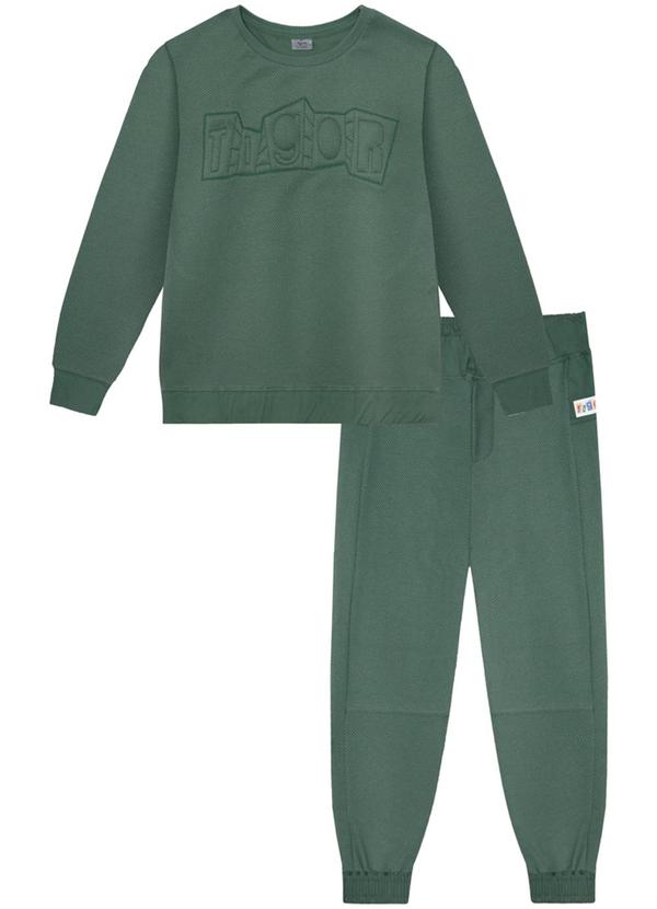 Tigor T Tigre - Conjunto Longo Masculino Infantil Verde
