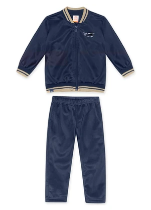 Marisol - Conjunto Longo Moletom Infantil Azul - MARISOL