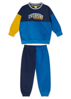 Marisol - Conjunto Longo Moletom Infantil Azul - MARISOL