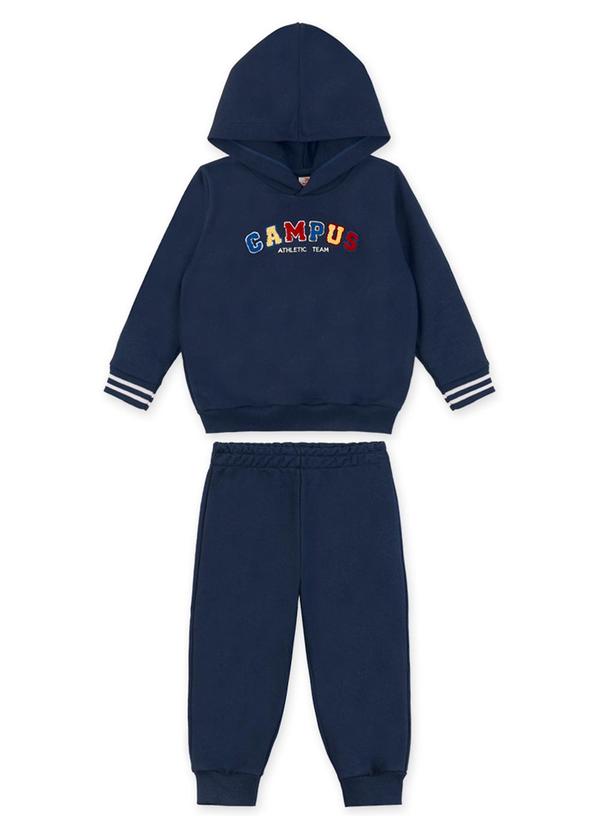 Marisol - Conjunto Longo Moletom Infantil Azul