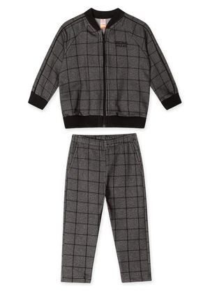 Marisol - Conjunto Longo Moletom Infantil Cinza - MARISOL