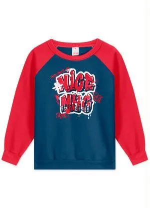 Marisol Play - Conjunto Longo Moletom Infantil Menino Azul - MARISOL PLAY