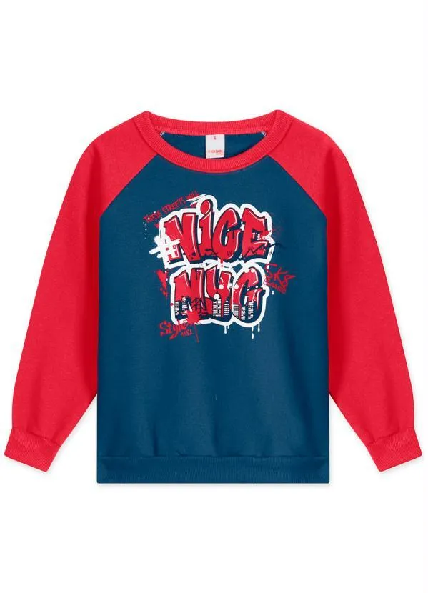 Marisol Play - Conjunto Longo Moletom Infantil Menino Azul 2