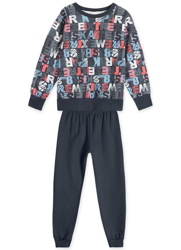 Marisol Play - Conjunto Longo Moletom Infantil Masculino Azul