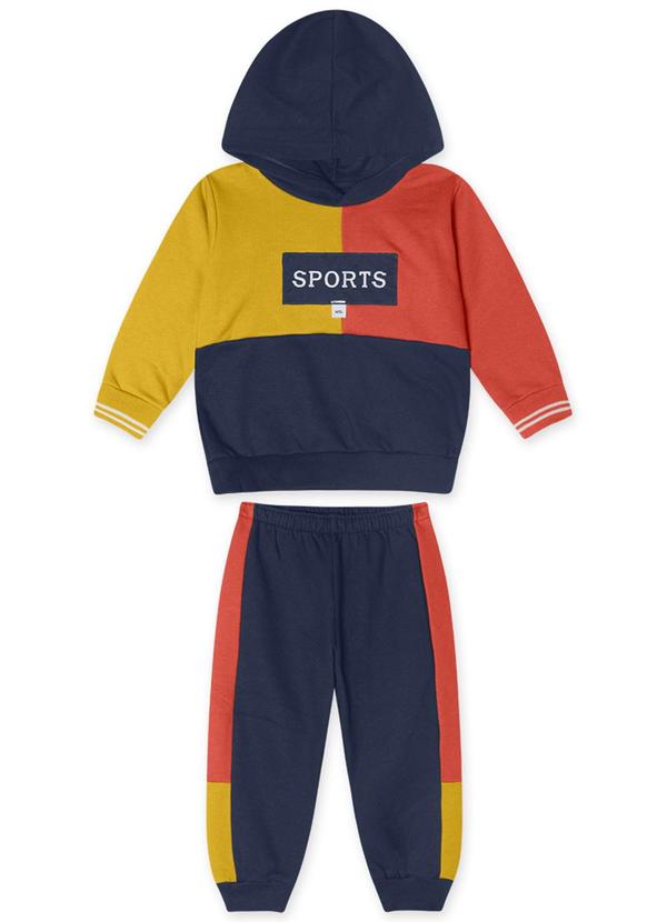 Marisol - Conjunto Longo Moletom Infantil Masculino Azul