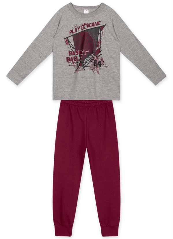 Marisol Play - Conjunto Longo Moletom Infantil Masculino Cinza