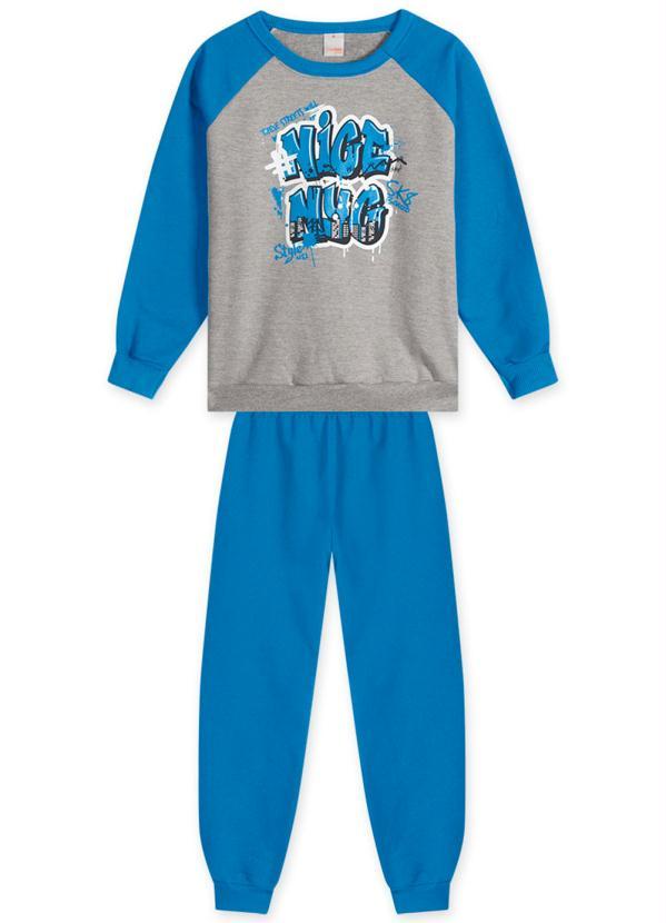 Marisol Play - Conjunto Longo Moletom Infantil Menino Cinza