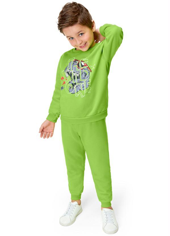 Marisol Play - Conjunto Longo Moletom Infantil Menino Verde