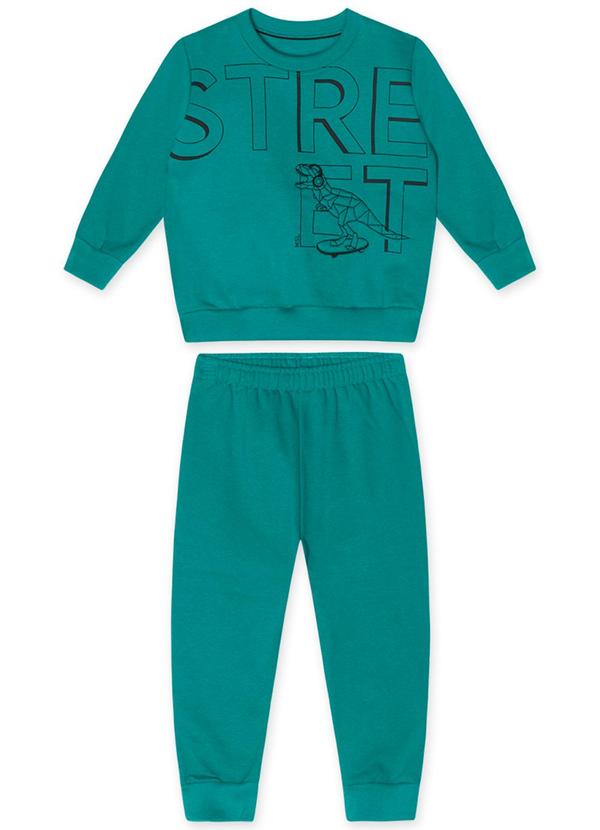 Marisol - Conjunto Longo Moletom Infantil Masculino Verde