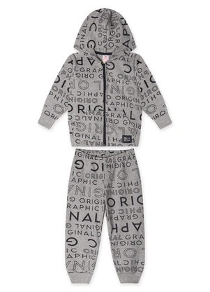 Marisol - Conjunto Longo Moletom Infantil Mescla - MARISOL