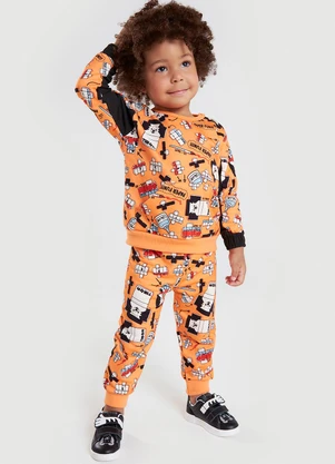 Tigor T Tigre Conjunto Longo Moletom Masculino Bebê Laranja