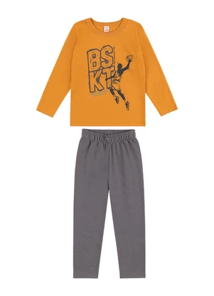 Conjunto Longo Moletom Menino Marisol (Laranja) - MARISOL