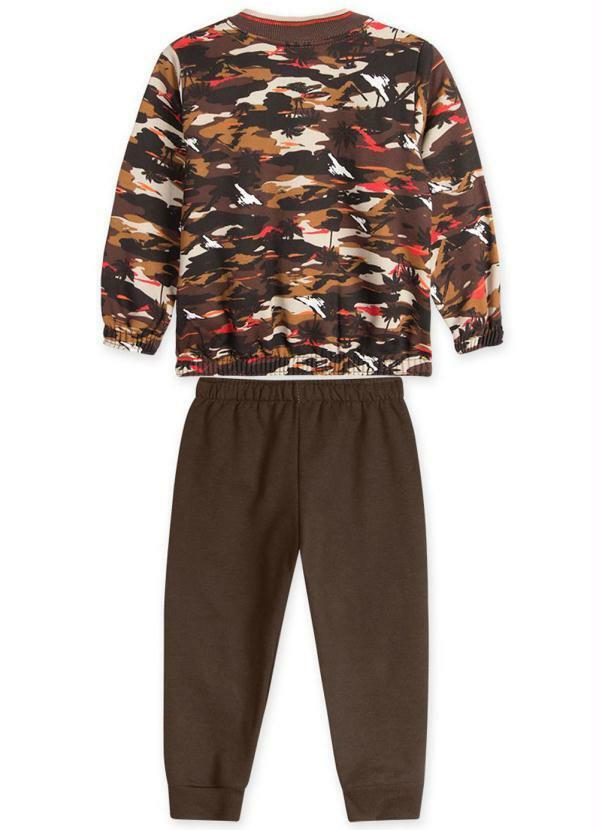 Marisol - Conjunto Longo Moletom Menino Marrom 2
