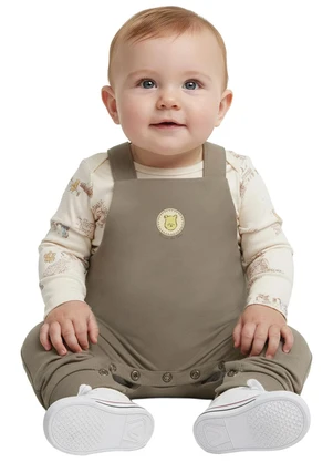 Malwee Kids - Conjunto Macacão Winnie The Pooh® Taupe - MALWEE KIDS