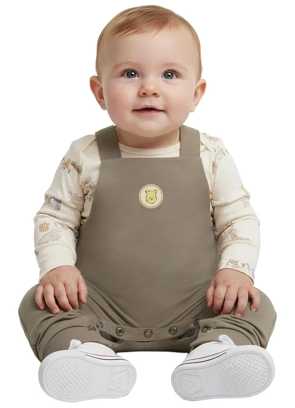 Malwee Kids - Conjunto Macacão Winnie The Pooh® Taupe