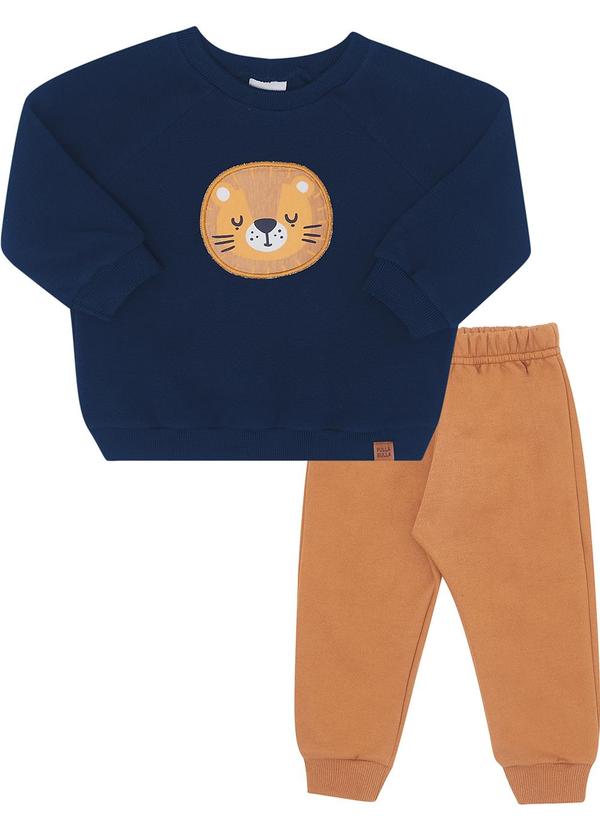 Pulla Bulla - Conjunto Malha Soft e Moletom Azul 2