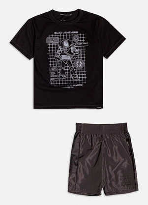 Youccie - Conjunto Manga Curta do Buzz Lightyear Preto - YOUCCIE