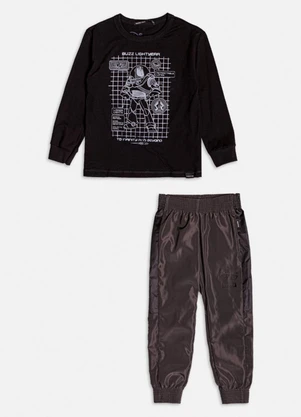 Youccie - Conjunto Manga Longa do Buzz Lightyear Preto - YOUCCIE