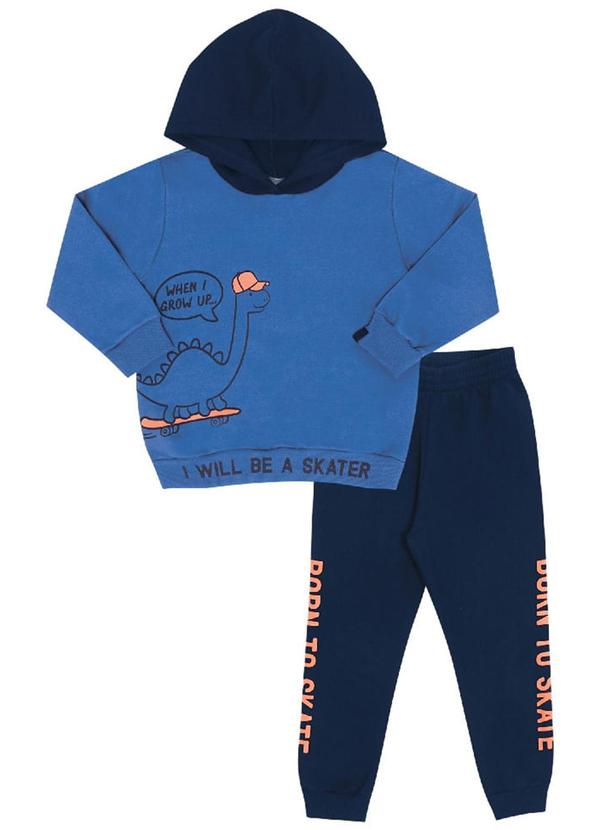 Pulla Bulla - Conjunto Manga Longa Menino Azul