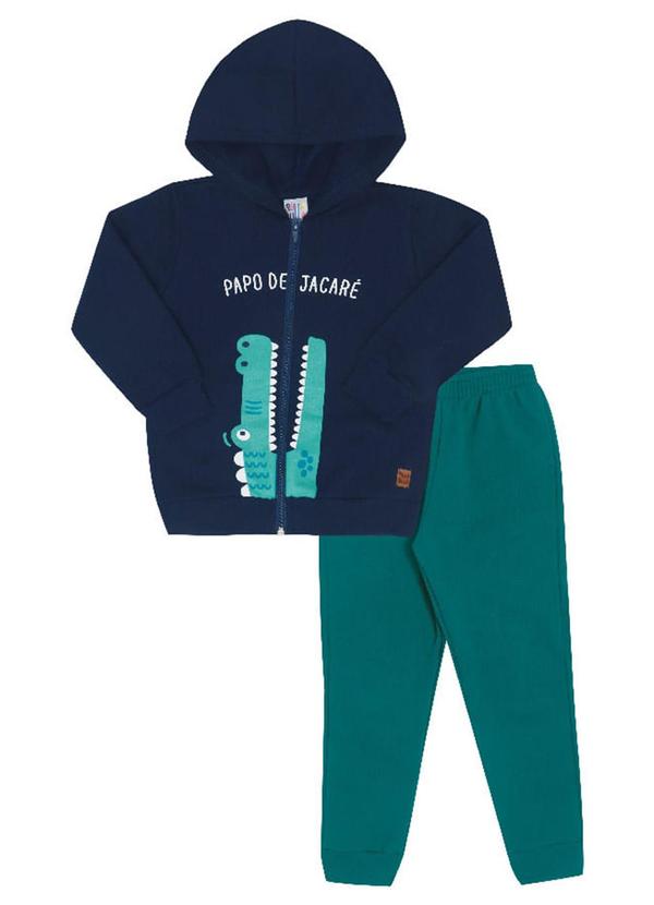 Pulla Bulla - Conjunto Manga Longa Menino Azul