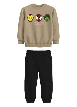 Malwee Kids - Conjunto Marvel® em Moletom Areia - MALWEE KIDS