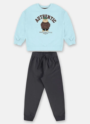 Up Baby - Conjunto Masc Moletom Authentic Azul - UP BABY