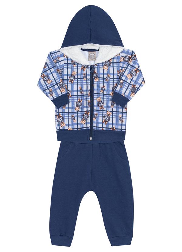 Randa Mundu - Conjunto Masculina Casaco/Calça Moletom Azul